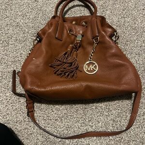 Michael Kors Tan Leather Shoulder Bag